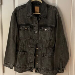 GAP Black Denim Jean Jacket